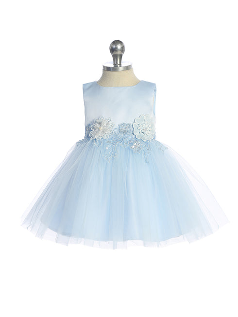Baby Girls Tulle Charming Flower Girl Dress 0M-24M